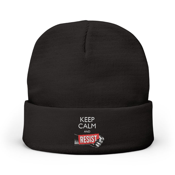 Keep Calm And Resist – Embroidered Knit Beanie