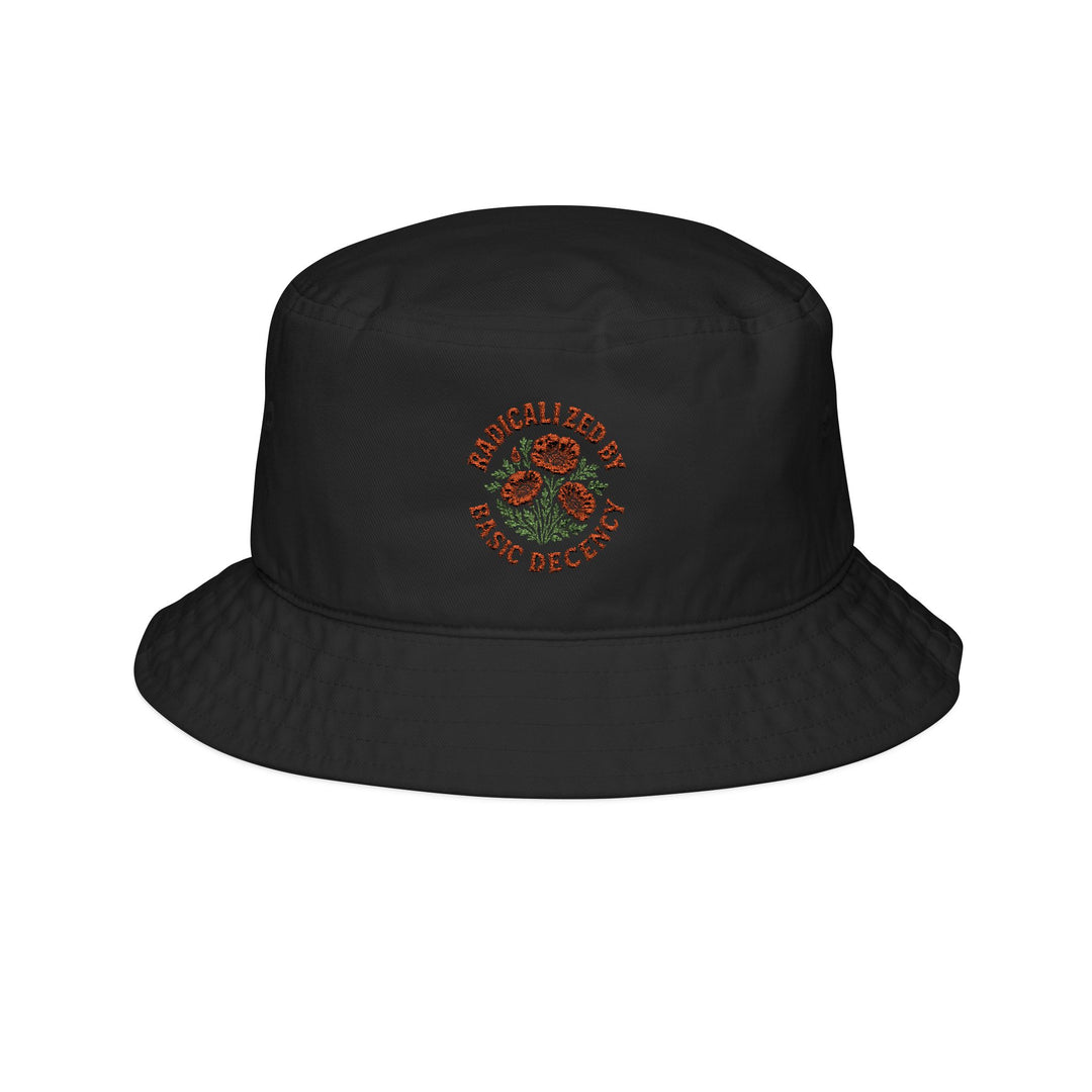 Radicalized by Basic Decency Orange – Bucket Hat (Embroidery)