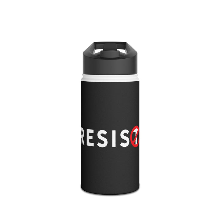 RESIST with Circle Slash T - Stainless Steel Water Bottle - Standard Lid