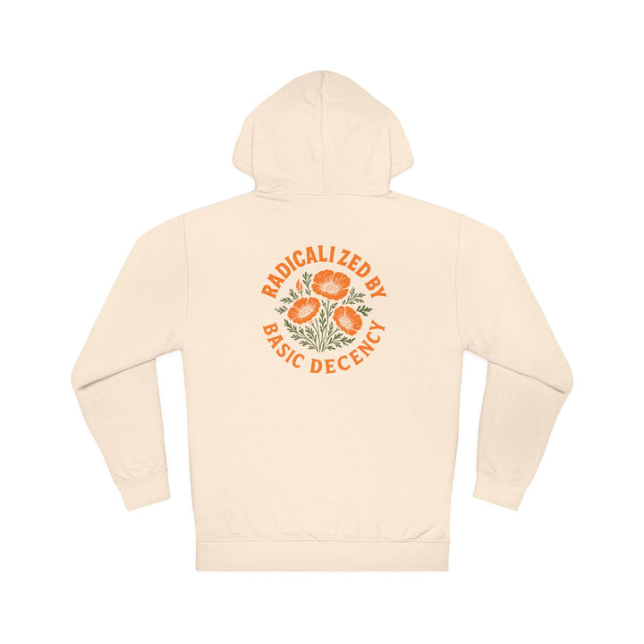 Radicalized by Basic Decency Orange Poppy Graphic – Unisex Pullover Hoodie