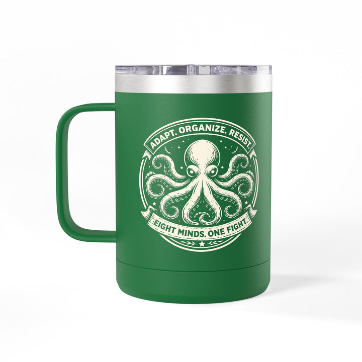 Adapt. Organize. Resist. Octopus – Stainless Steel Travel Mug 15oz