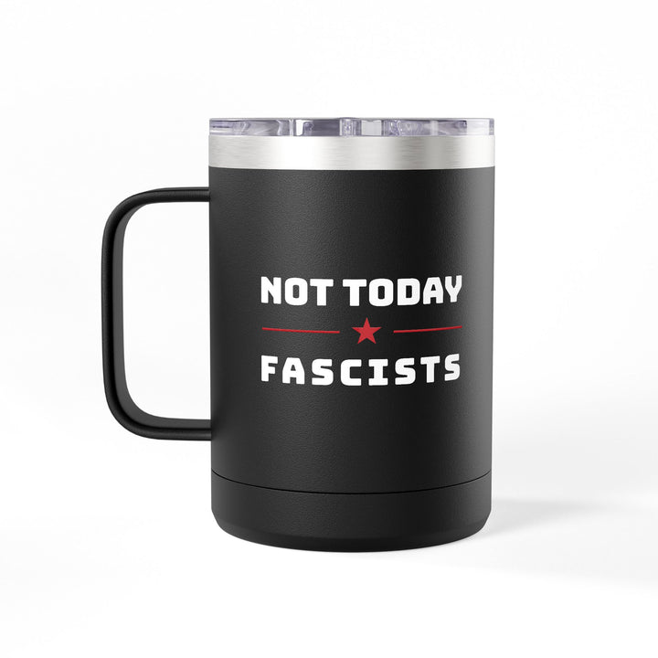 Not Today Fascists - Star Graphic – Coffee Mug Tumbler, 15oz