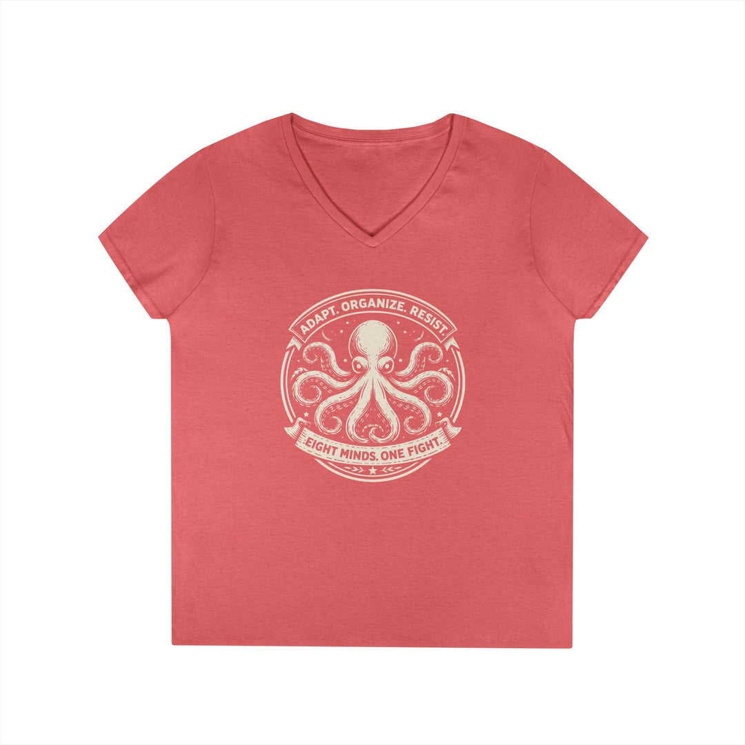 Adapt. Organize. Resist. Octopus – Women’s V-Neck T-Shirt