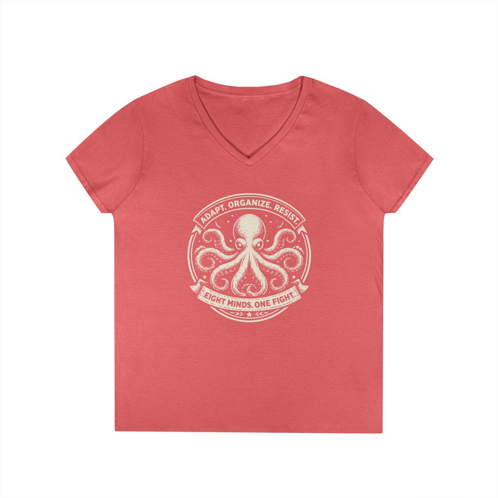 Adapt. Organize. Resist. Octopus – Women’s V-Neck T-Shirt