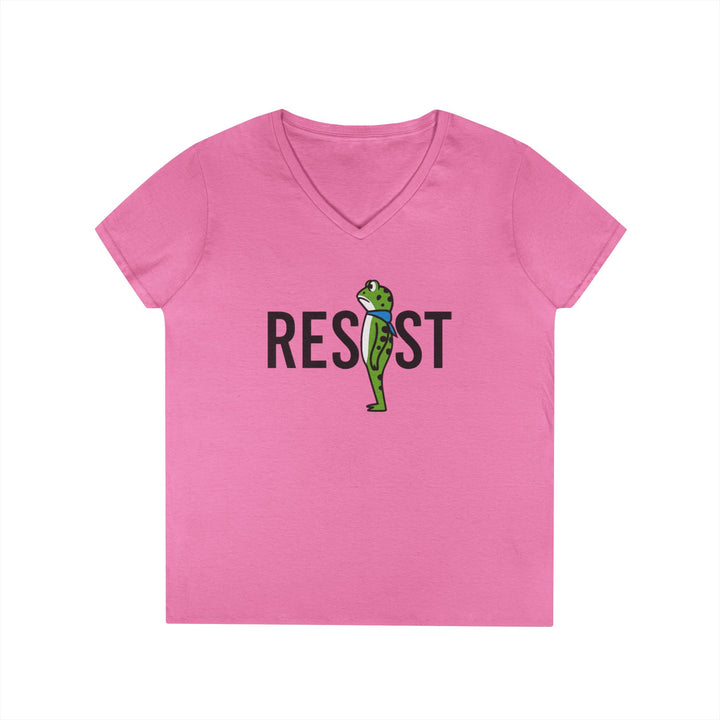 Resistance Frog – Women's V-Neck T-Shirt