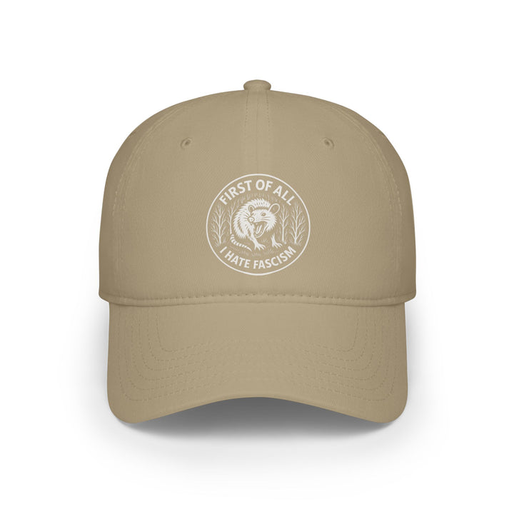 First of All I Hate Fascism Opossum – Cotton Baseball Cap