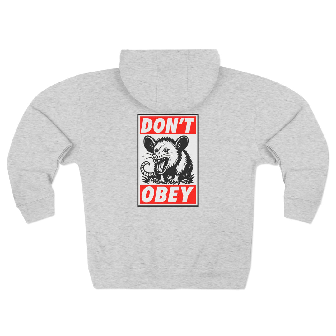 Don't Obey Opossum – Unisex Zip Hoodie