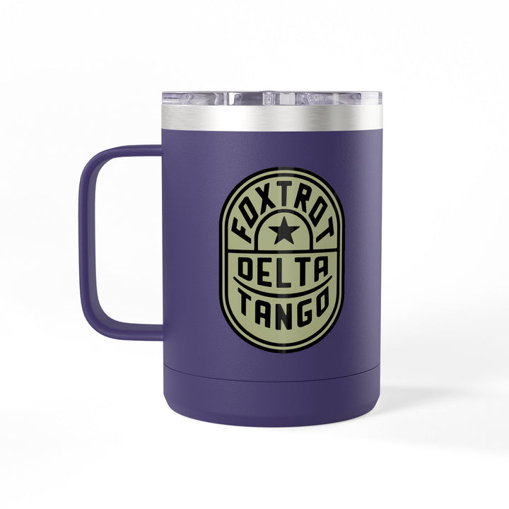 Foxtrot Delta Tango Emblem Graphic – Coffee Mug Tumbler, 15oz
