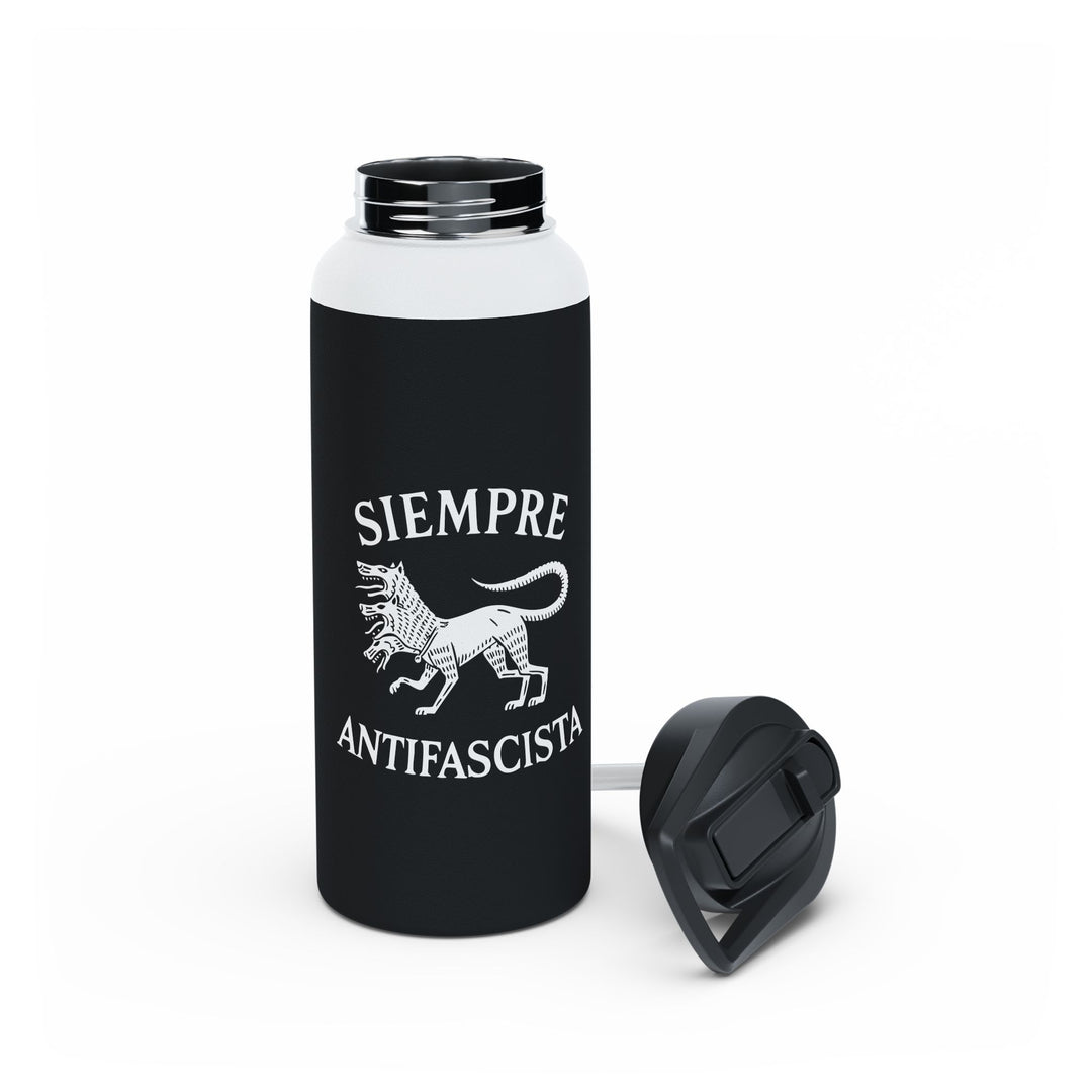 Siempre Antifascista Graphic - Stainless Steel Water Bottle - Standard Lid