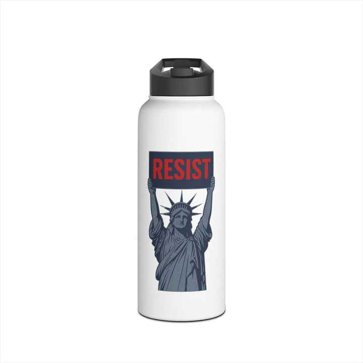Statue of Liberty with RESIST - Stainless Steel Water Bottle - Standard Lid