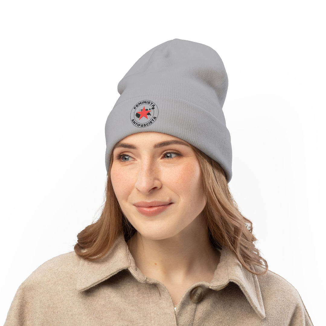 Feminista Antifascista – Embroidered Knit Beanie