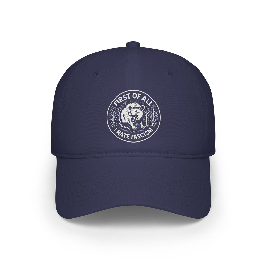 First of All I Hate Fascism Opossum – Cotton Baseball Cap
