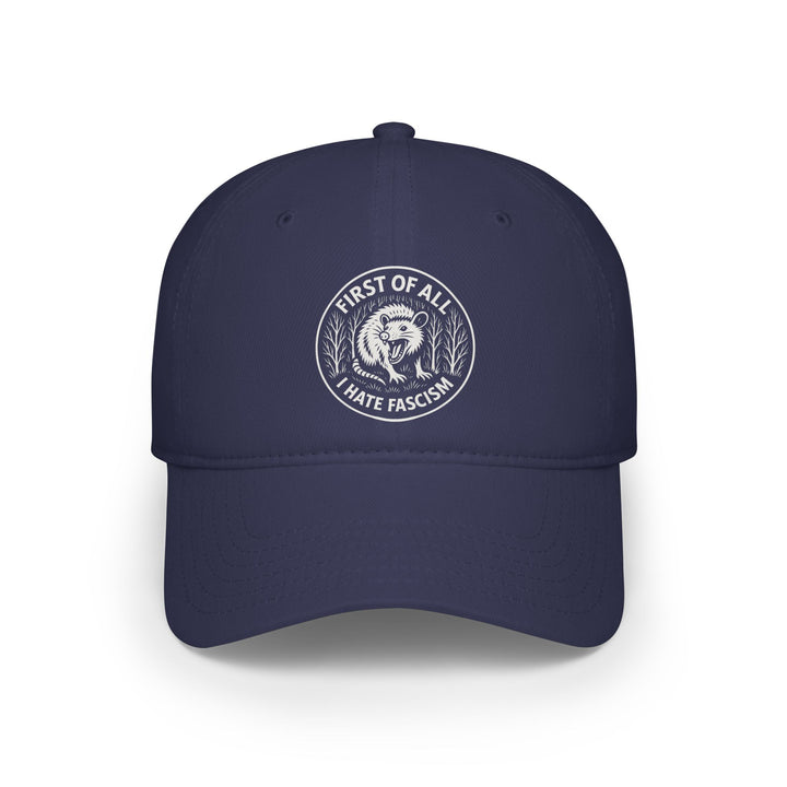 First of All I Hate Fascism Opossum – Cotton Baseball Cap