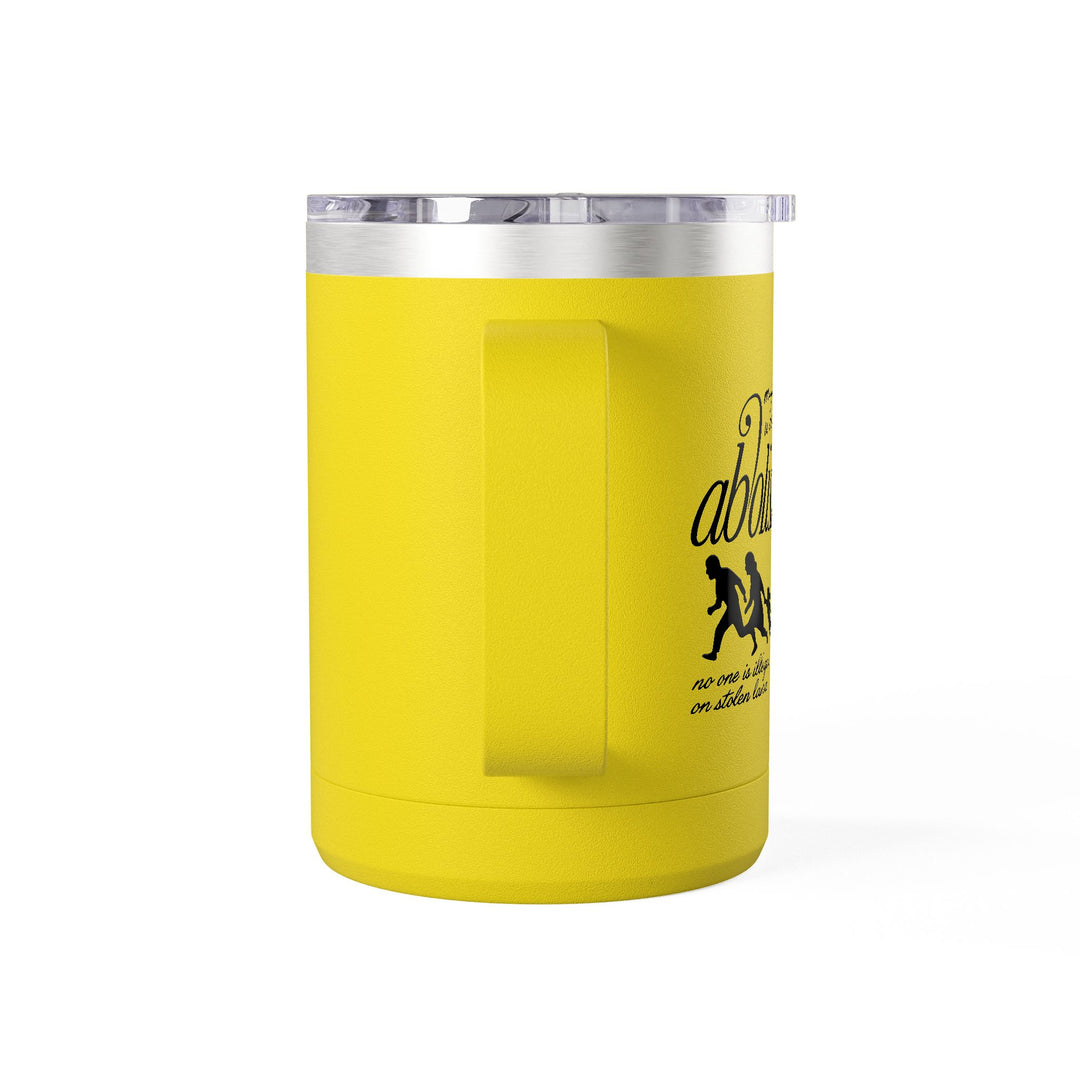 Migrants Welcome, Abolish ICE – Stainless Steel Travel Mug 15oz