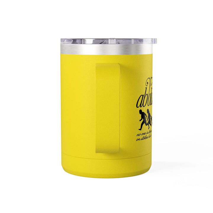 Migrants Welcome, Abolish ICE – Stainless Steel Travel Mug 15oz