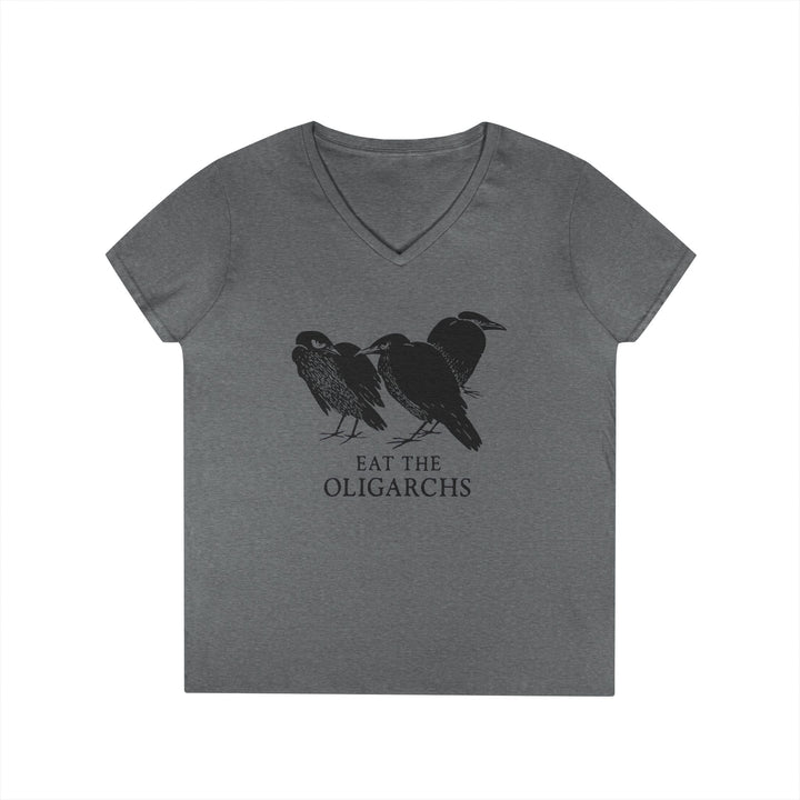 Eat the Oligarchs Crow – Women's V-Neck T-Shirt