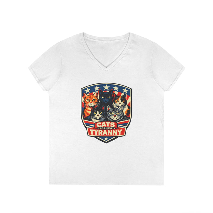 Cats Against Tyranny - Women’s V-Neck T-Shirt