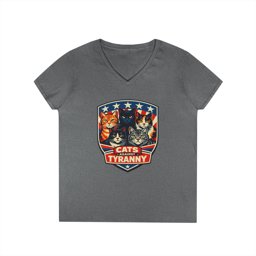 Cats Against Tyranny - Women’s V-Neck T-Shirt