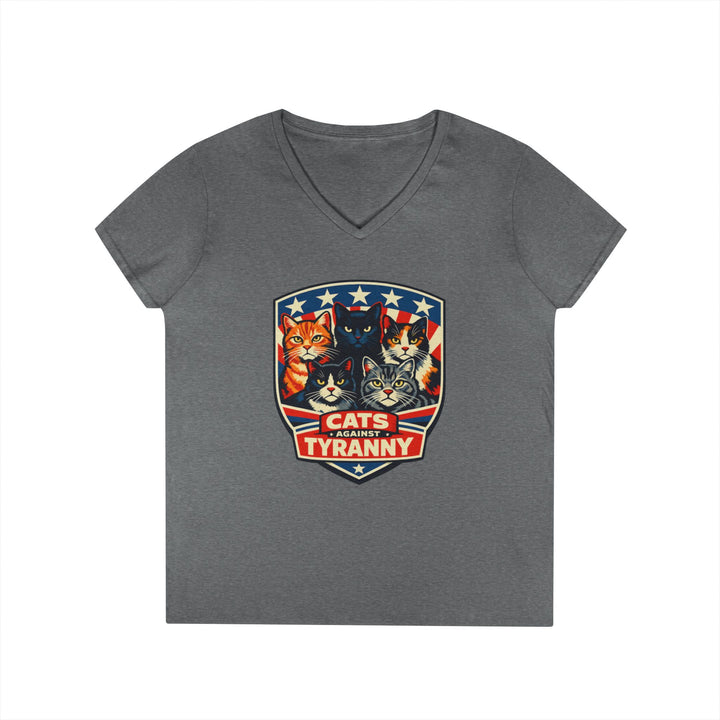 Cats Against Tyranny - Women’s V-Neck T-Shirt