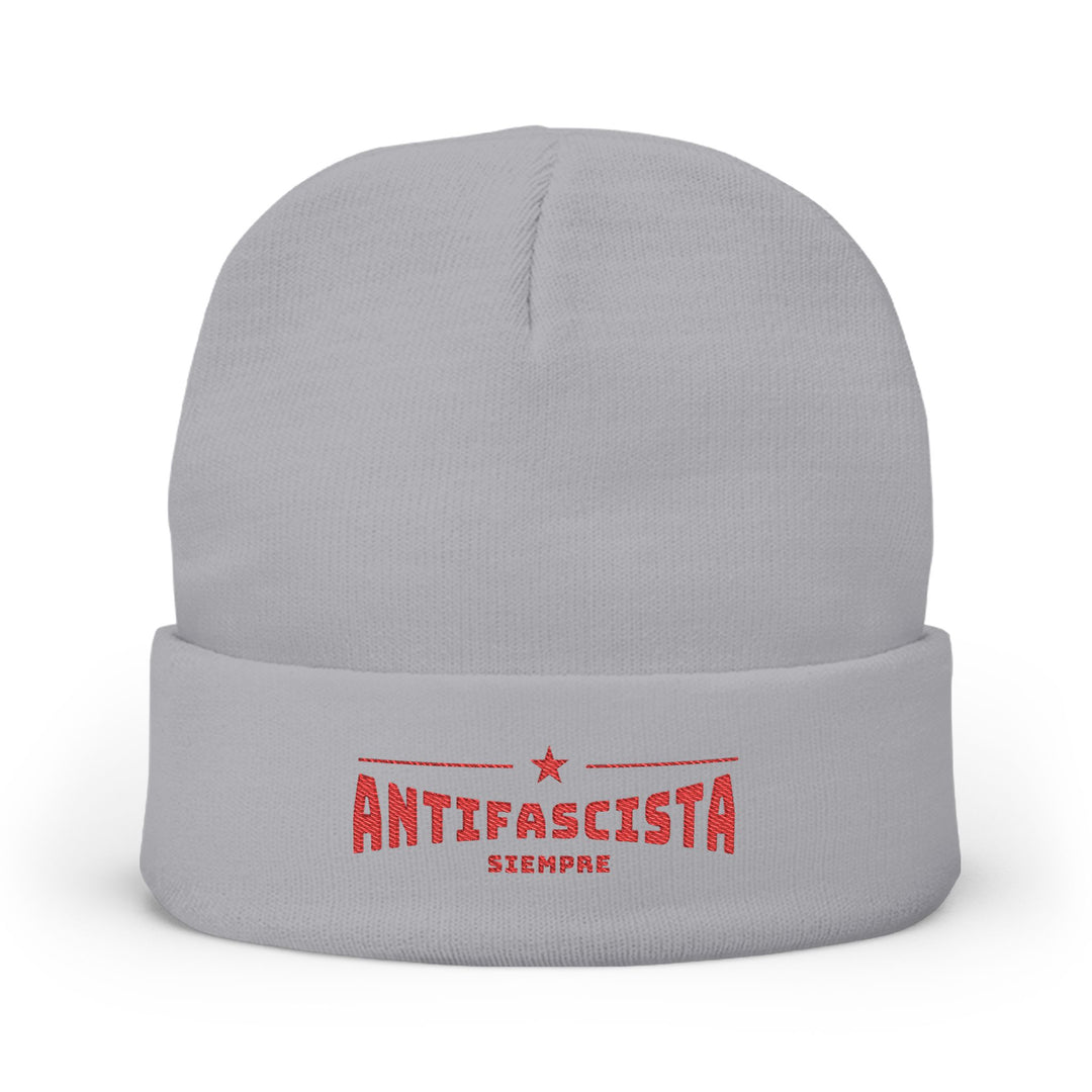 Antifascista Siempre  -  Anti-Fascism – Embroidered Knit Beanie