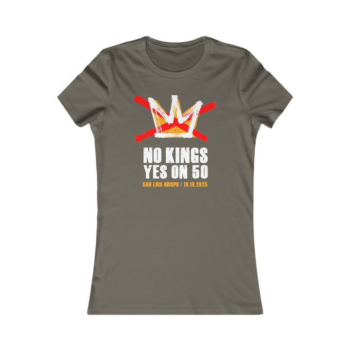 SLO No Kings – Yes On 50 Commemorative – Women's Fitted T-Shirt