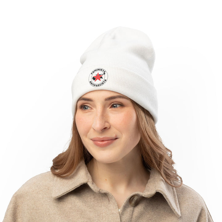 Feminista Antifascista – Embroidered Knit Beanie