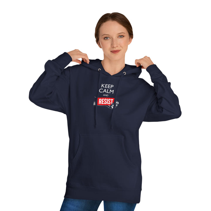 Keep Calm and Resist Raised Fist – Unisex Pullover Hoodie