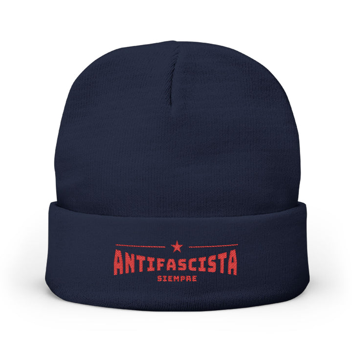 Antifascista Siempre  -  Anti-Fascism – Embroidered Knit Beanie