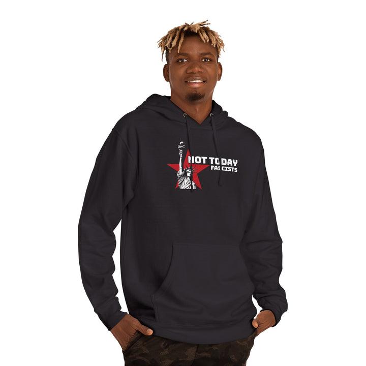 Not Today Fascists Red Star Graphic – Unisex Pullover Hoodie