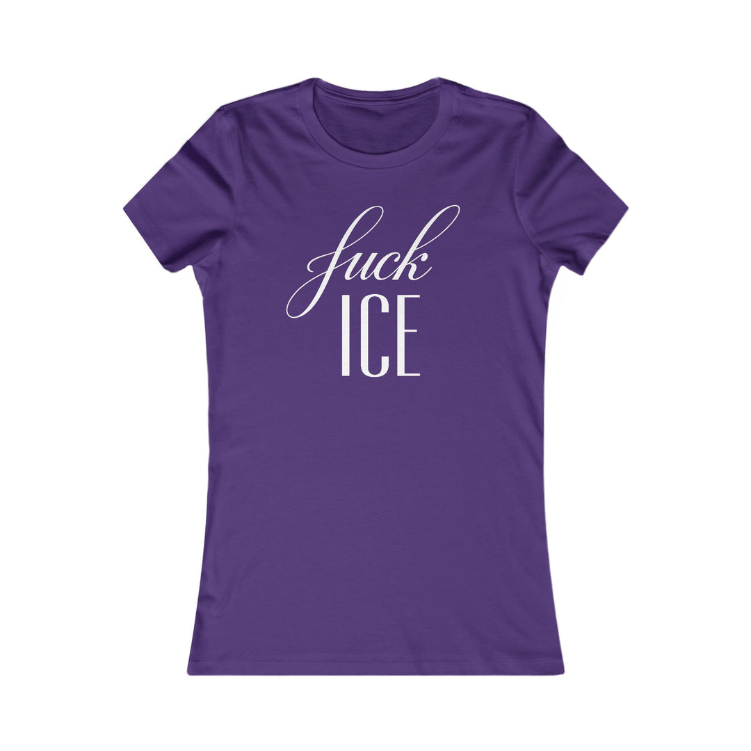 F*ck ICE Cursive Graphic – Women’s Fitted T-Shirt
