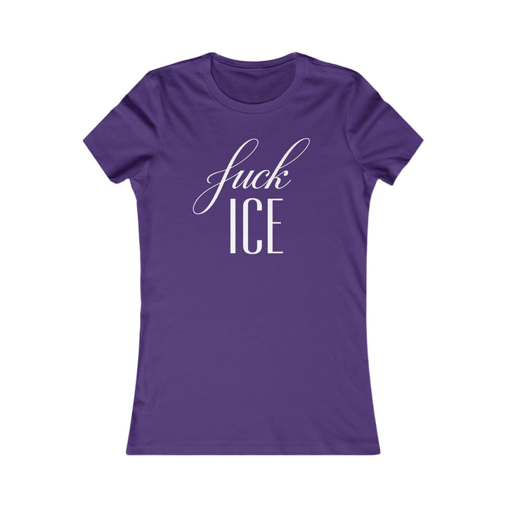 F*ck ICE Cursive Graphic – Women’s Fitted T-Shirt