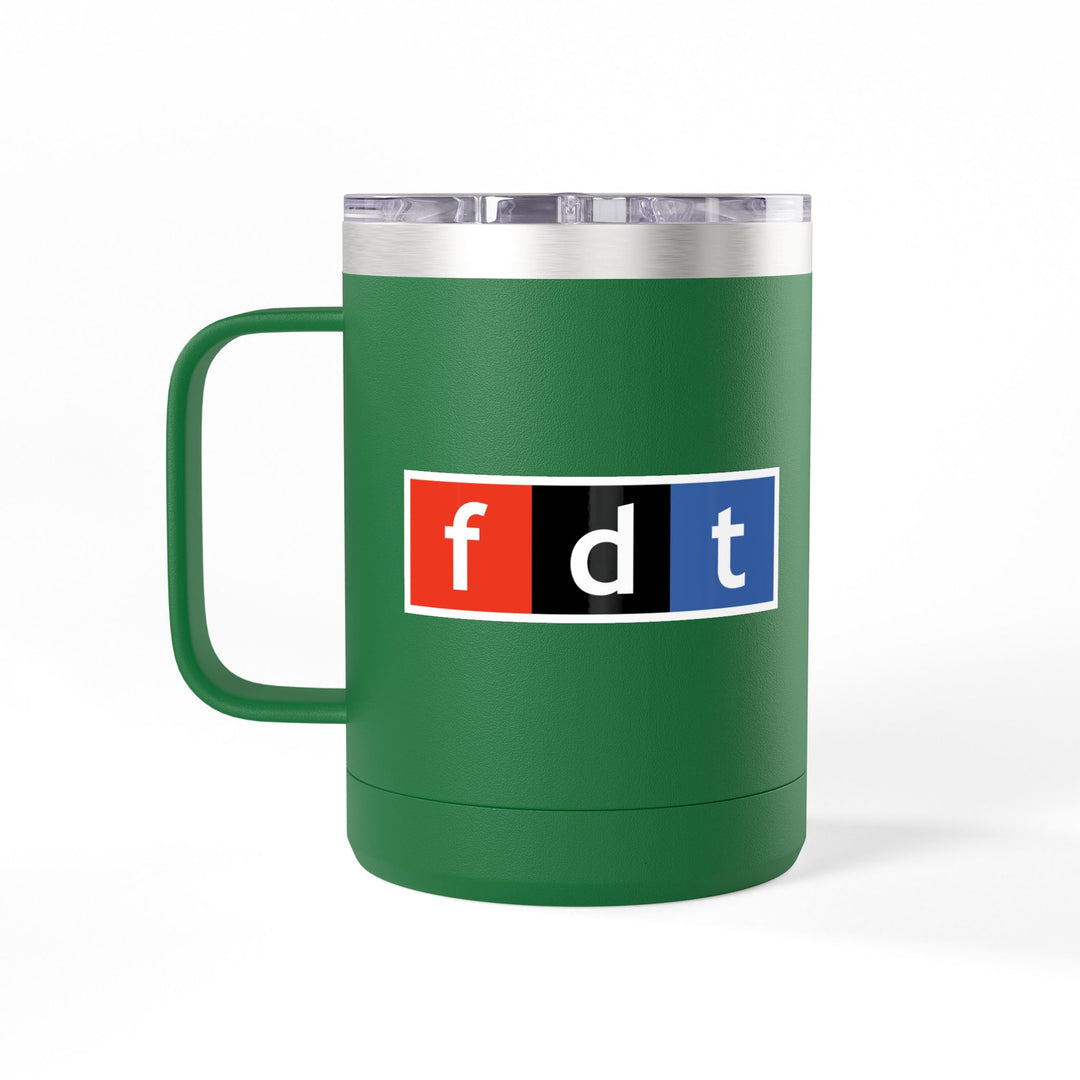 FDT NPR Radio Style Graphic – Coffee Mug Tumbler, 15oz