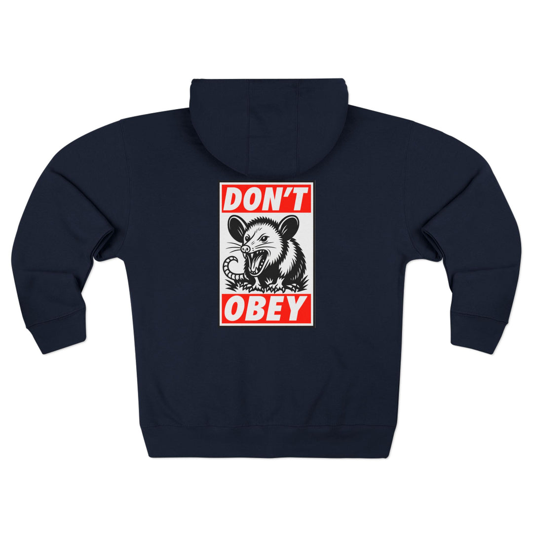 Don't Obey Opossum – Unisex Zip Hoodie