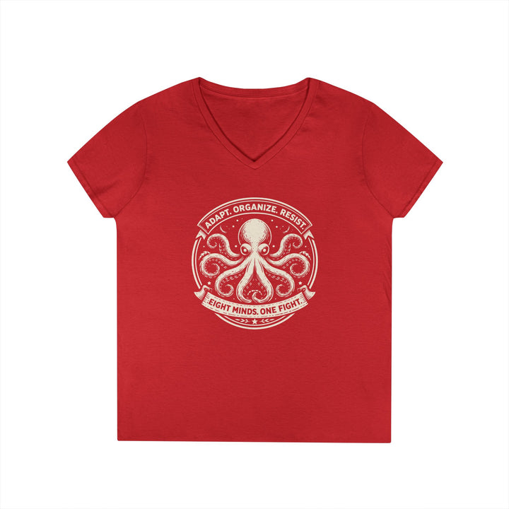 Adapt. Organize. Resist. Octopus – Women’s V-Neck T-Shirt