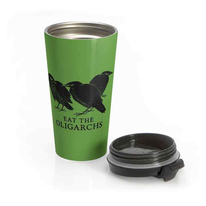 Eat the Oligarchs Crow – Stainless Steel Travel Mug 15oz