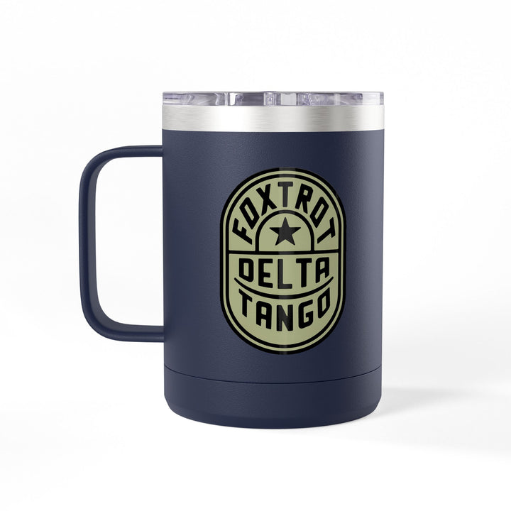 Foxtrot Delta Tango Emblem Graphic – Coffee Mug Tumbler, 15oz