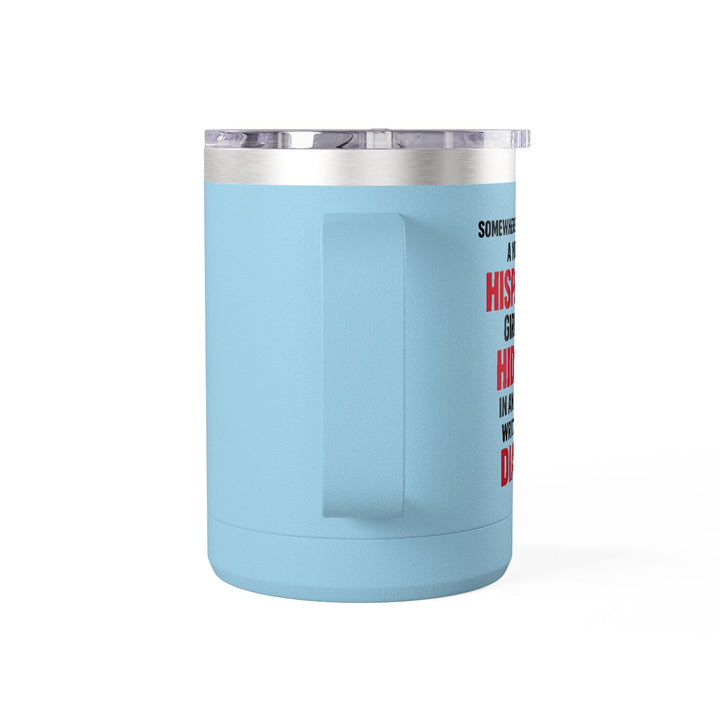 Somewhere in America - 15oz Stainless Steel Travel Mug with Handle