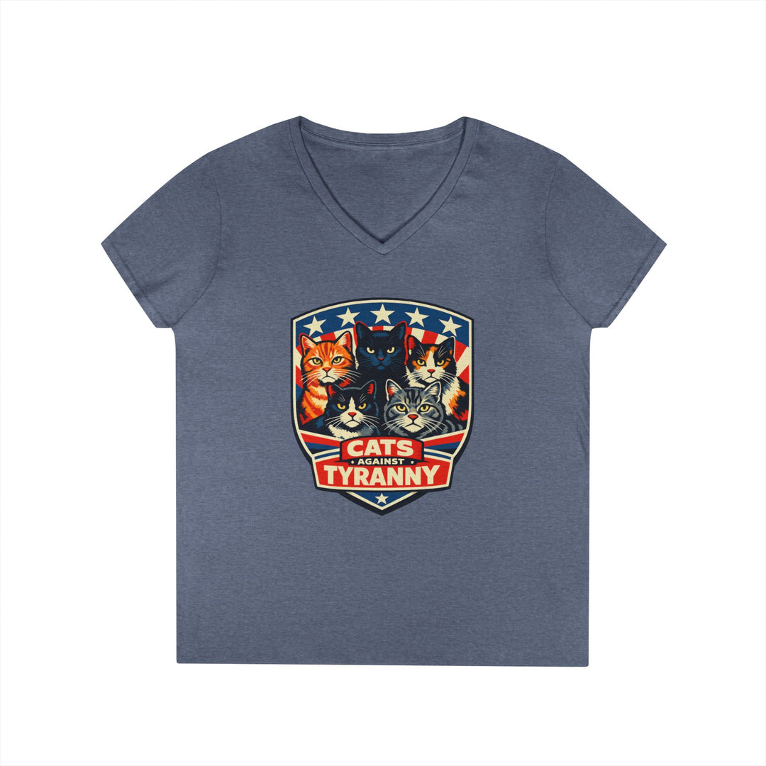 Cats Against Tyranny - Women’s V-Neck T-Shirt