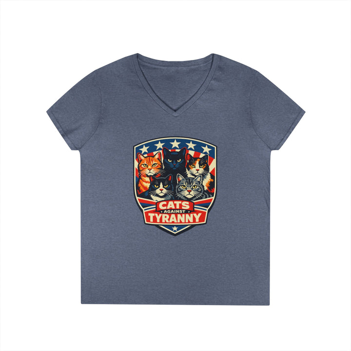 Cats Against Tyranny - Women’s V-Neck T-Shirt