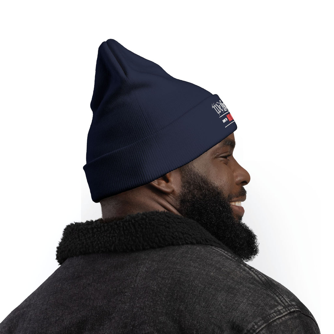 We The People Bow To No Kings – Embroidered Knit Beanie
