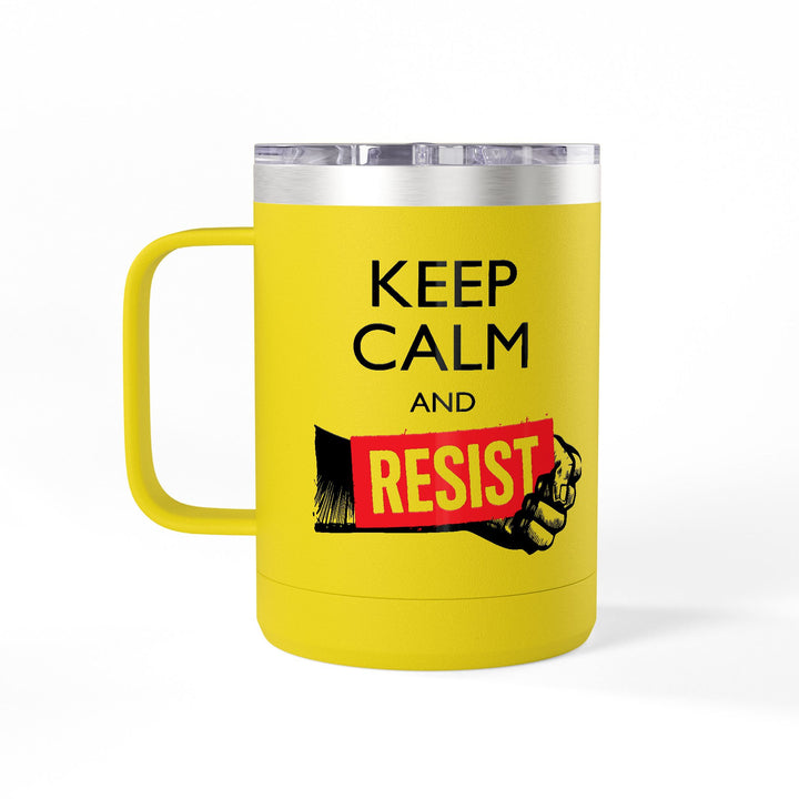 Keep Calm and Resist Graphic – Coffee Mug Tumbler, 15oz