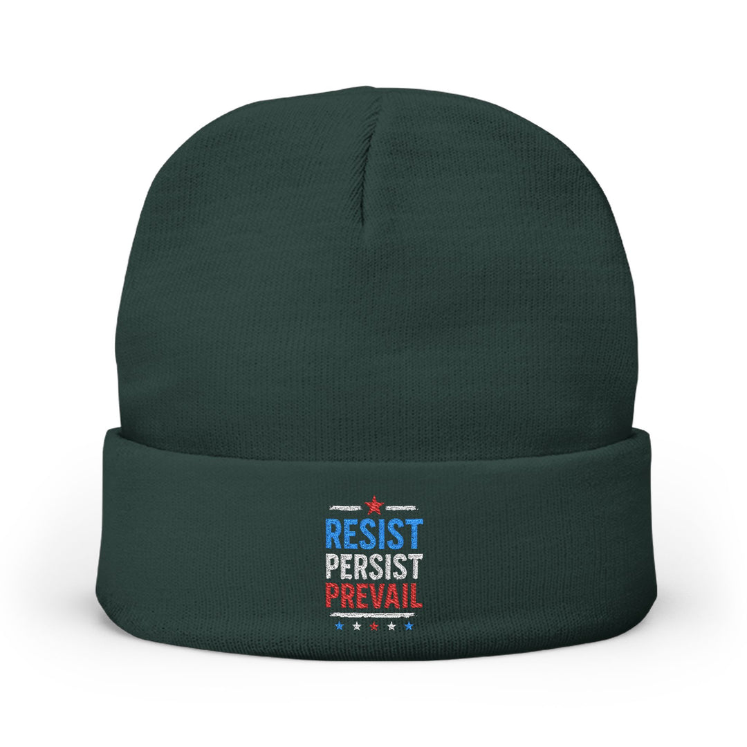 Resist Persist Prevail – Embroidered Knit Beanie