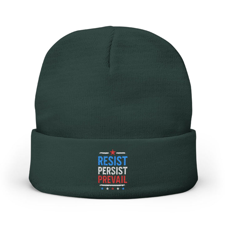 Resist Persist Prevail – Embroidered Knit Beanie