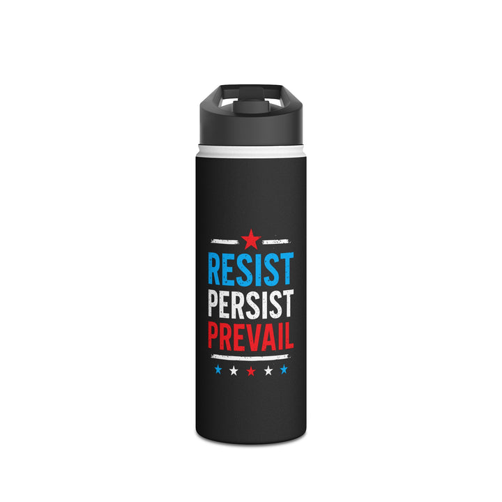 Resist Persist Prevail - Stainless Steel Water Bottle - Standard Lid