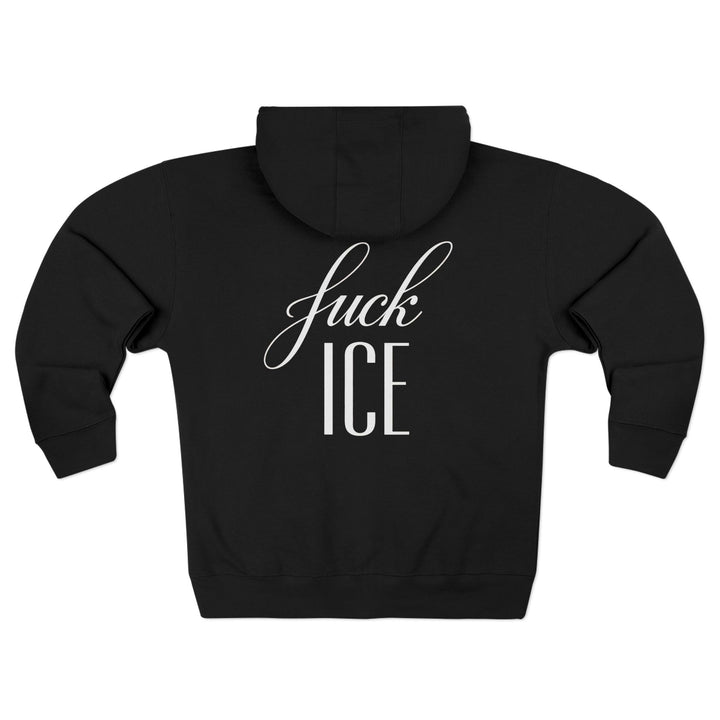 F*ck ICE Cursive Graphic – Unisex Zip Hoodie