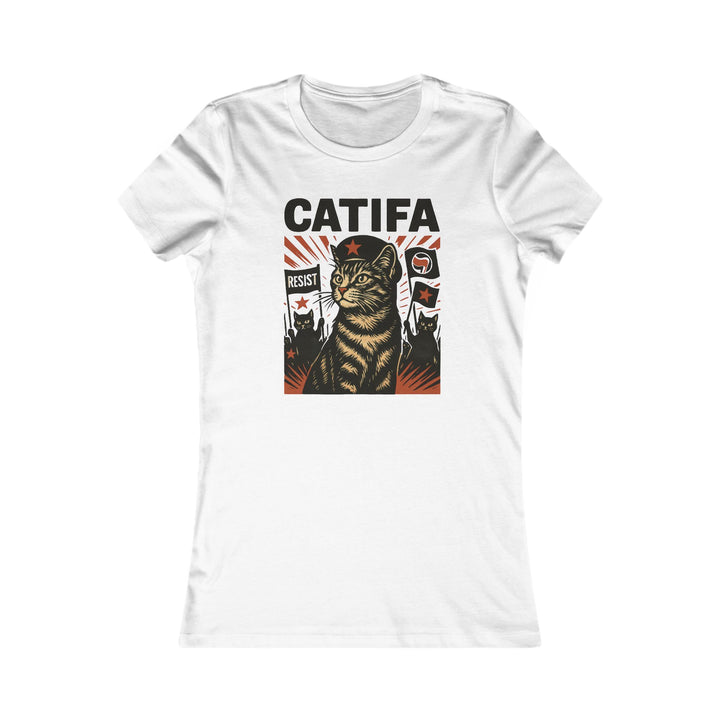 Catifa - Anti-Fascist Cat – Women's Fitted T-Shirt