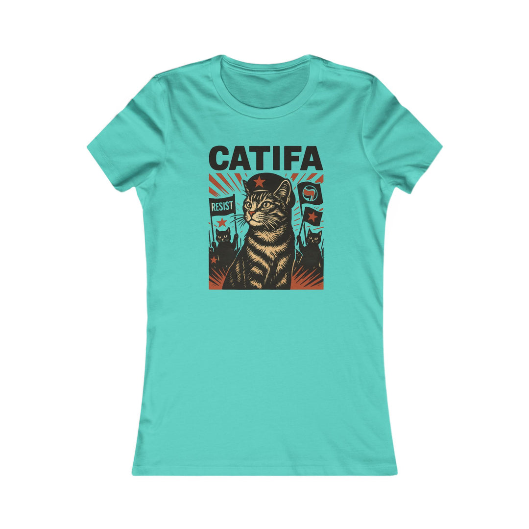 Catifa - Anti-Fascist Cat – Women's Fitted T-Shirt