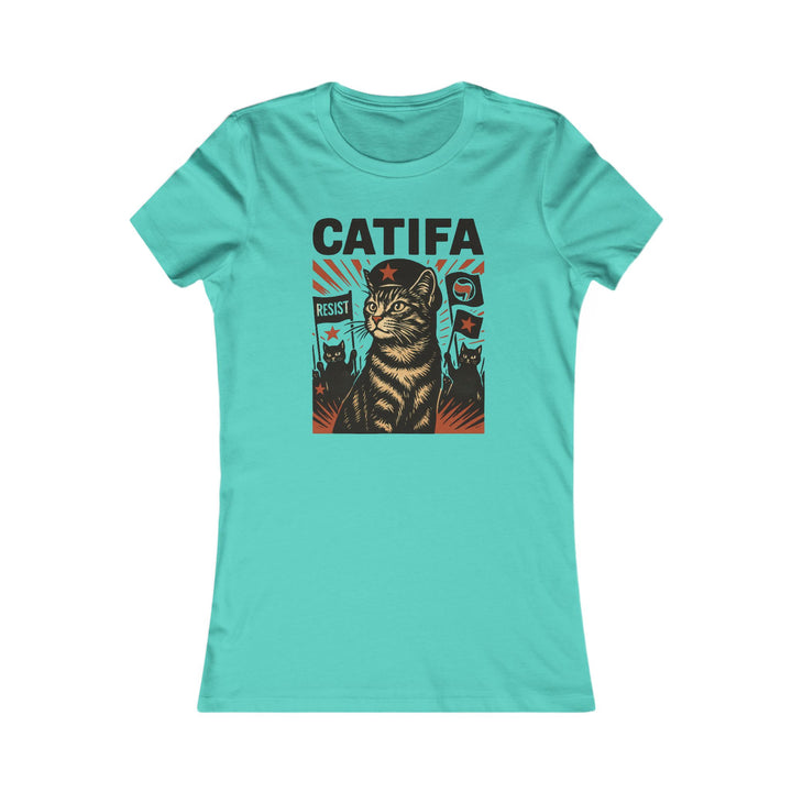 Catifa - Anti-Fascist Cat – Women's Fitted T-Shirt