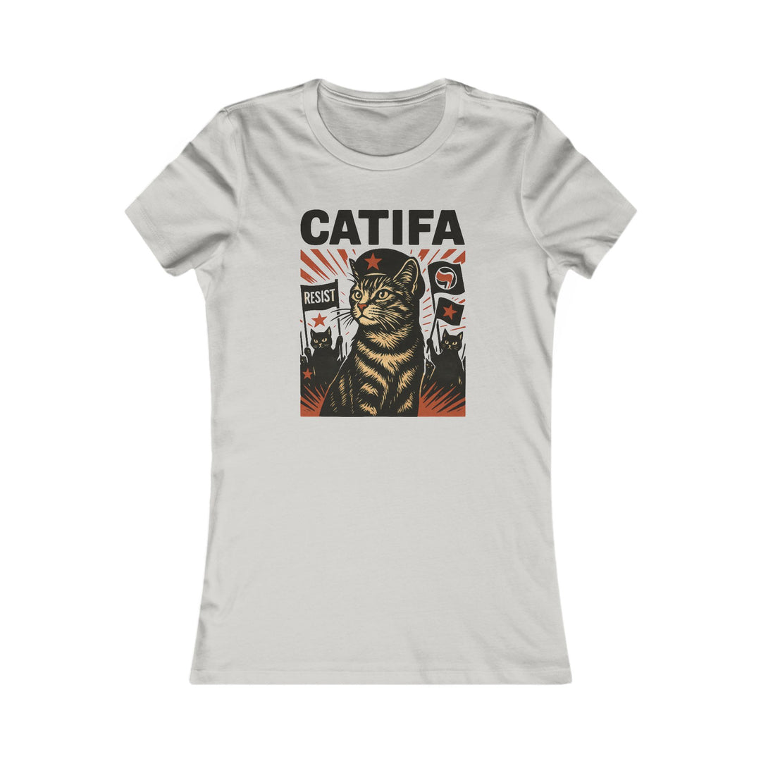 Catifa - Anti-Fascist Cat – Women's Fitted T-Shirt