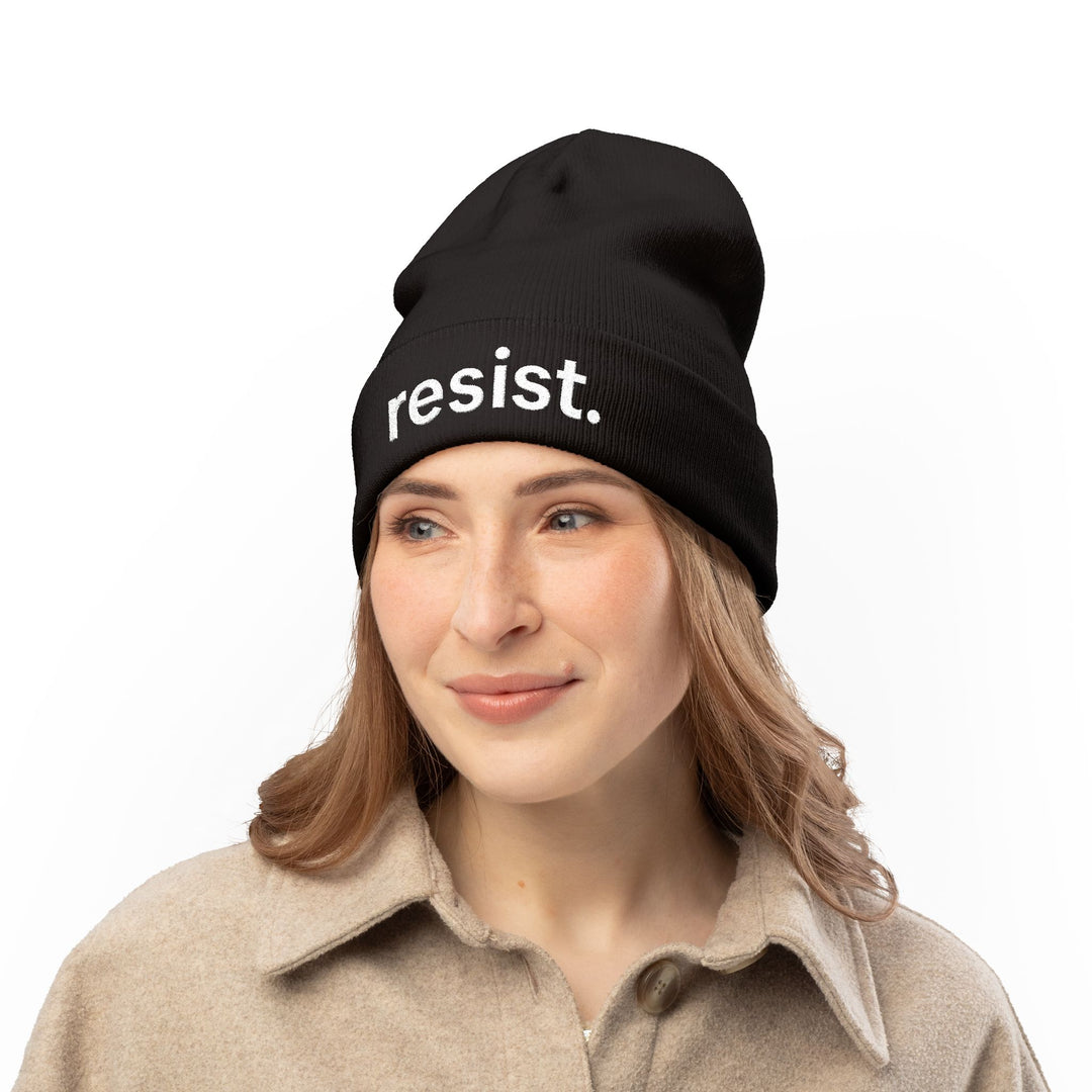 Resist. – Embroidered Knit Beanie